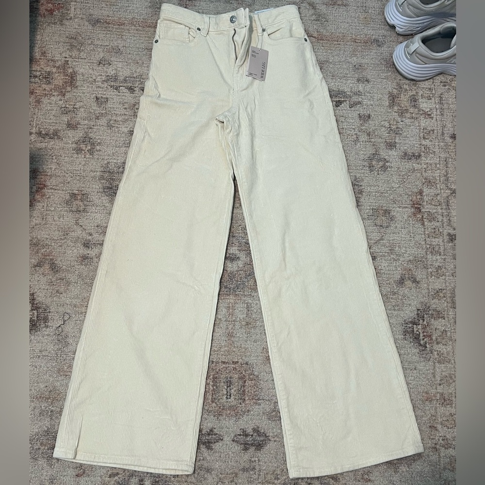 Mango Cream Boot Cut Pants